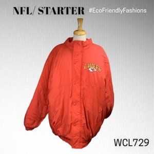 Vintage Starter NFL "Chiefs KC" Men's Long Sleeve Snap-Up Parka Jacket Size XL